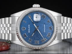 Rolex Datejust 36 Blu Jubilee Blue Roman Dial 16234
